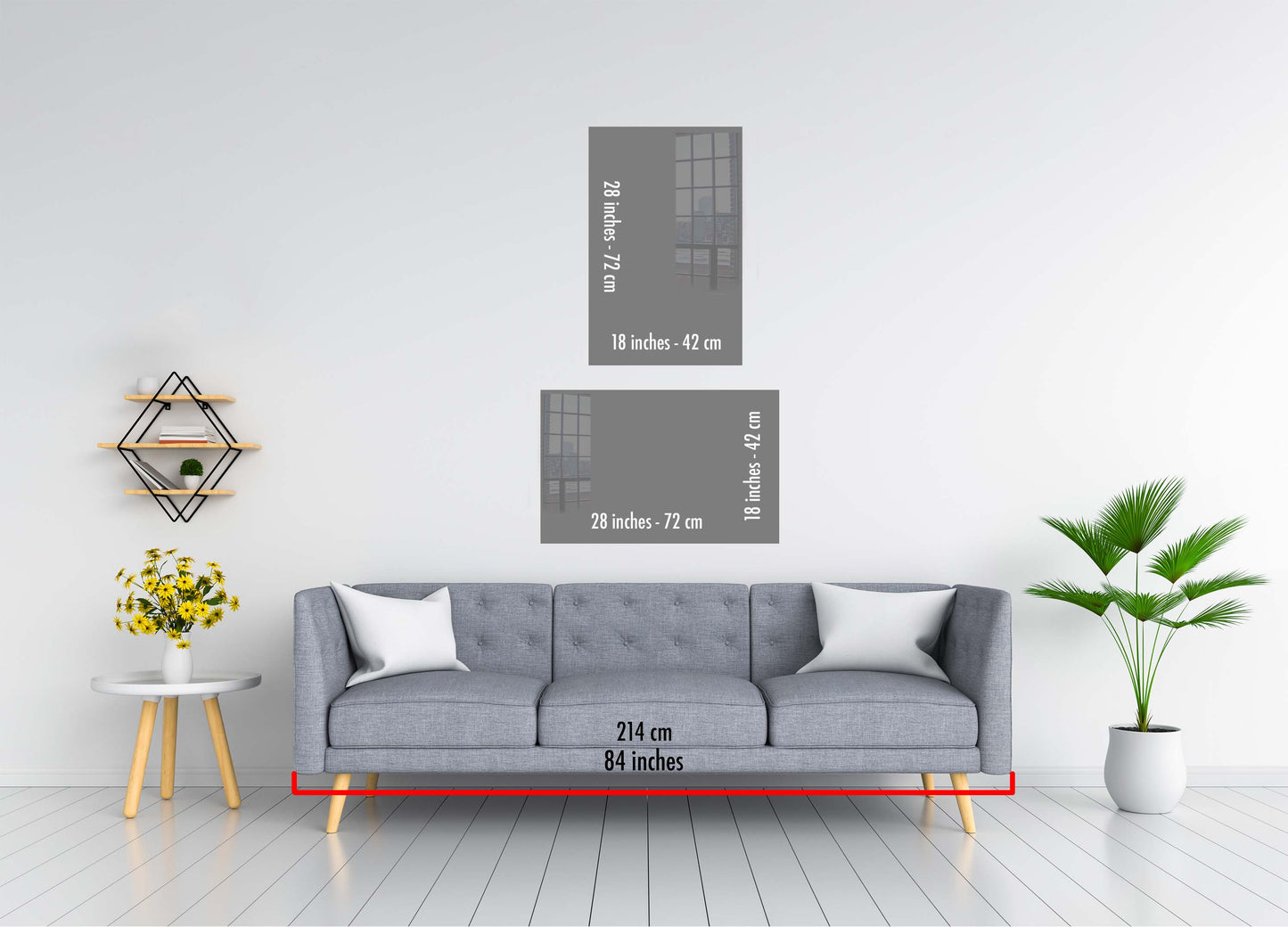 Cheetah and Cubs, Large Glass Wall Art