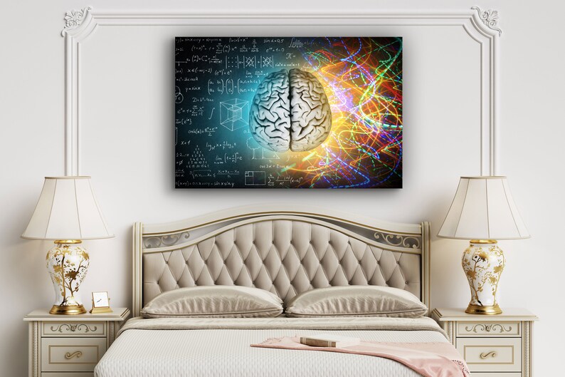 Power of Brain, Scientific Large Glass Wall Art