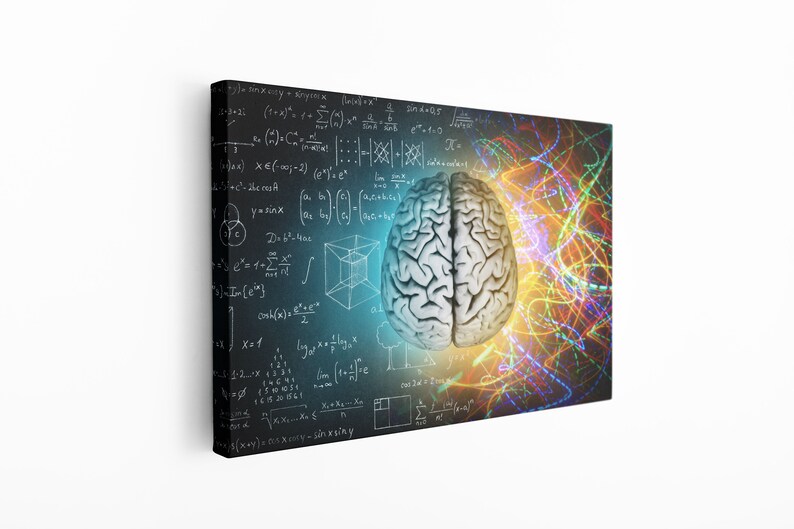 Power of Brain, Scientific Large Glass Wall Art