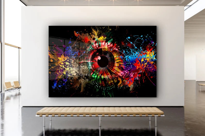 Abstract Eye Large Glass Wall Art
