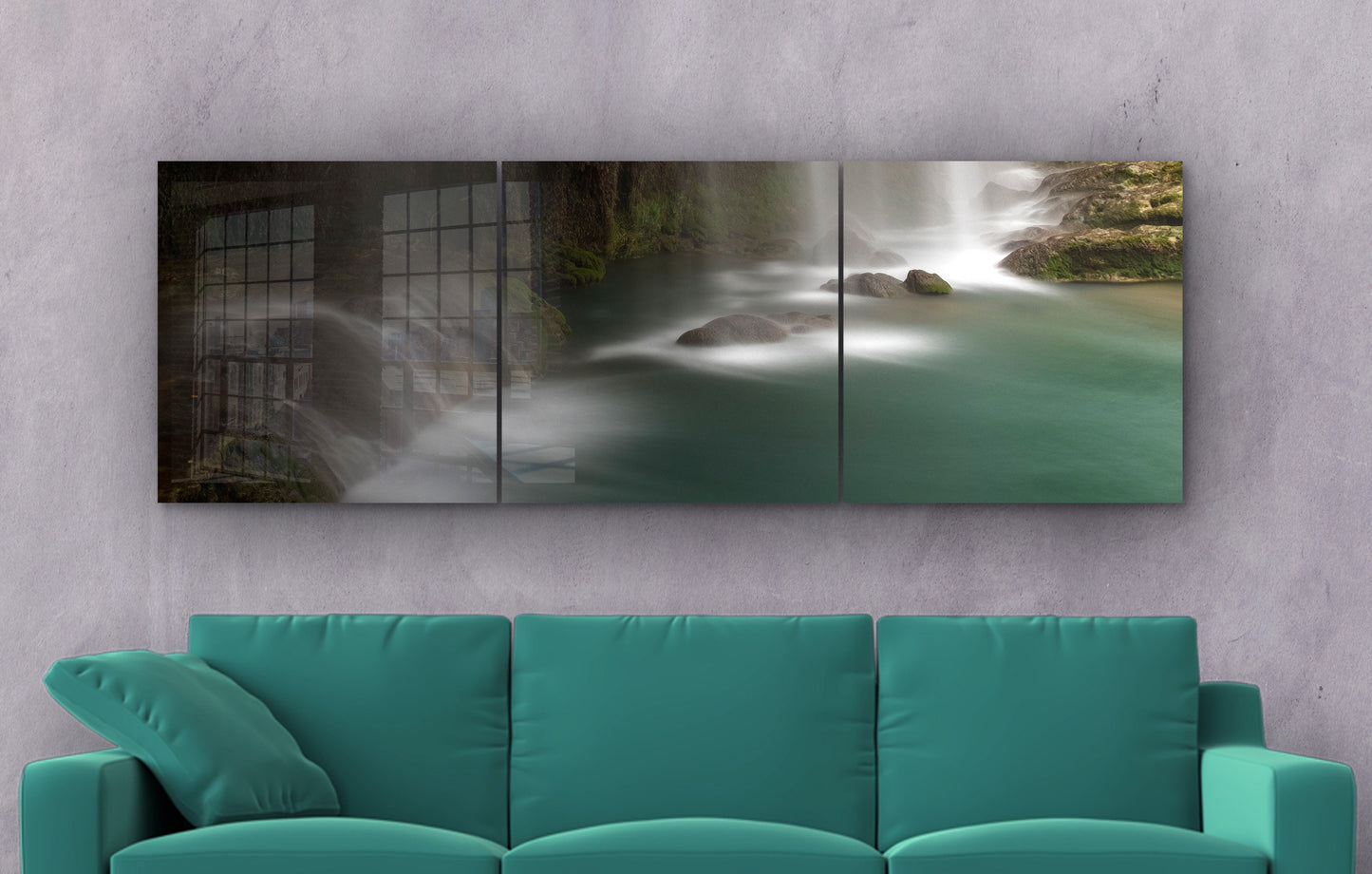 Waterfall Large Glass Wall Art