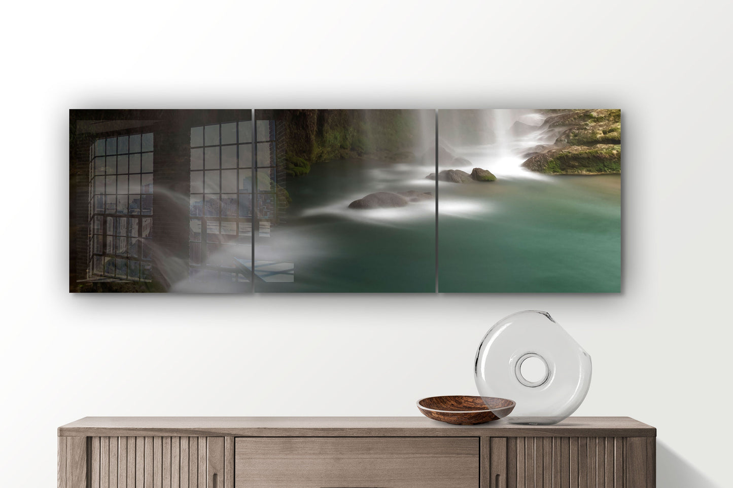 Waterfall Large Glass Wall Art