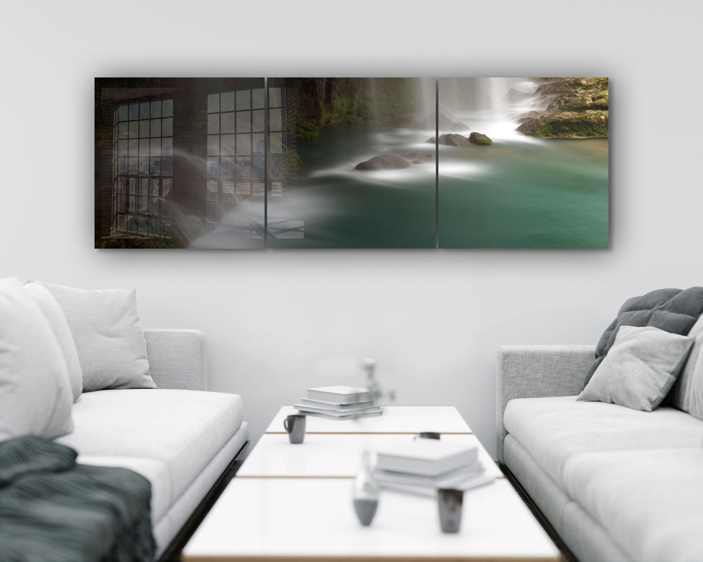 Waterfall Large Glass Wall Art