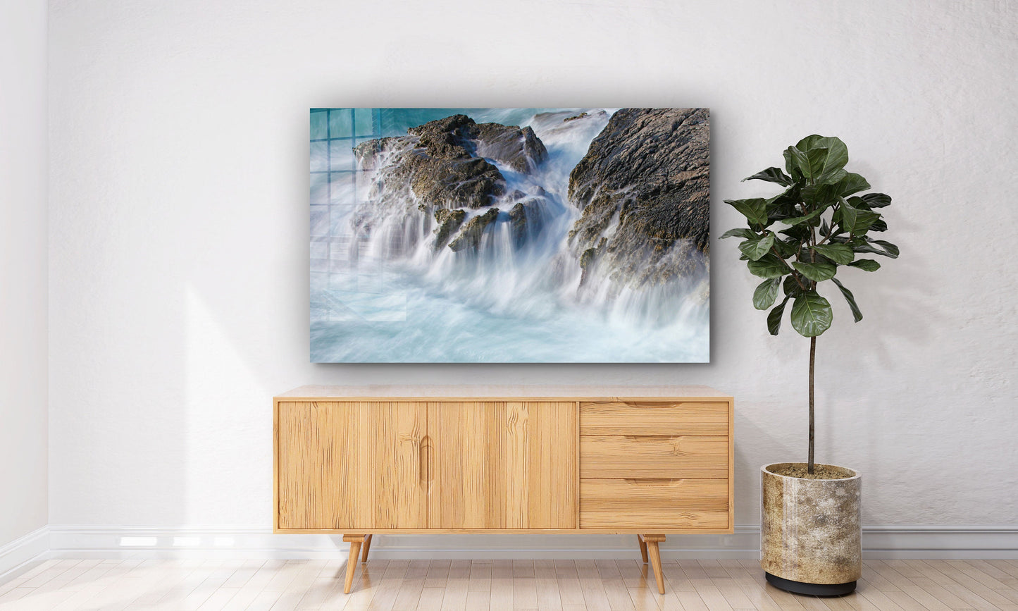 Waves, Large Glass Wall Art