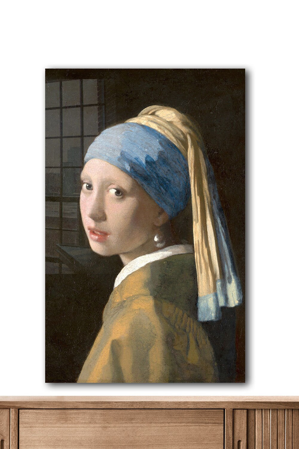 Johannes Vermeer - Girl with a Pearl Earring, Large Glass Wall Art