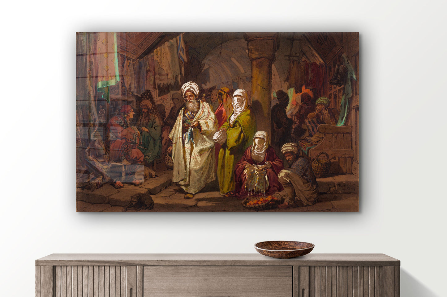 Amedeo Preziosi - The Grand Bazaar, Large Glass Wall Art
