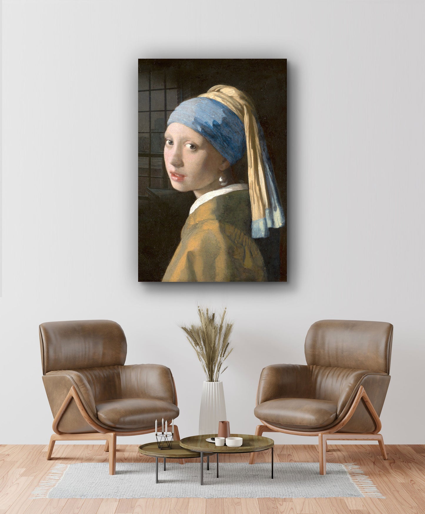 Johannes Vermeer - Girl with a Pearl Earring, Large Glass Wall Art