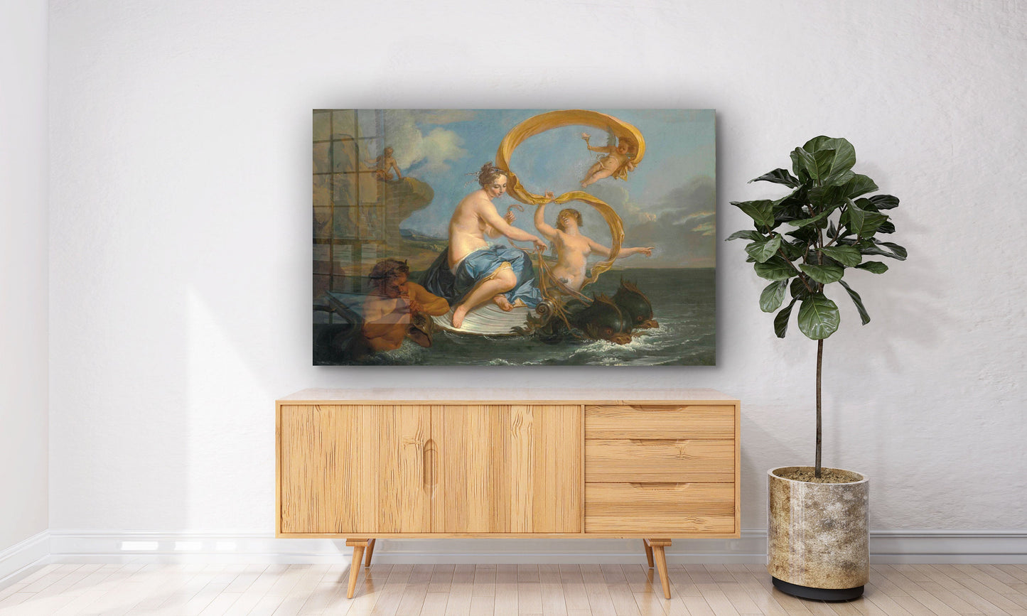 Noel Nicolas Coypel - The Triumph of Galatea, Large Glass Wall Art