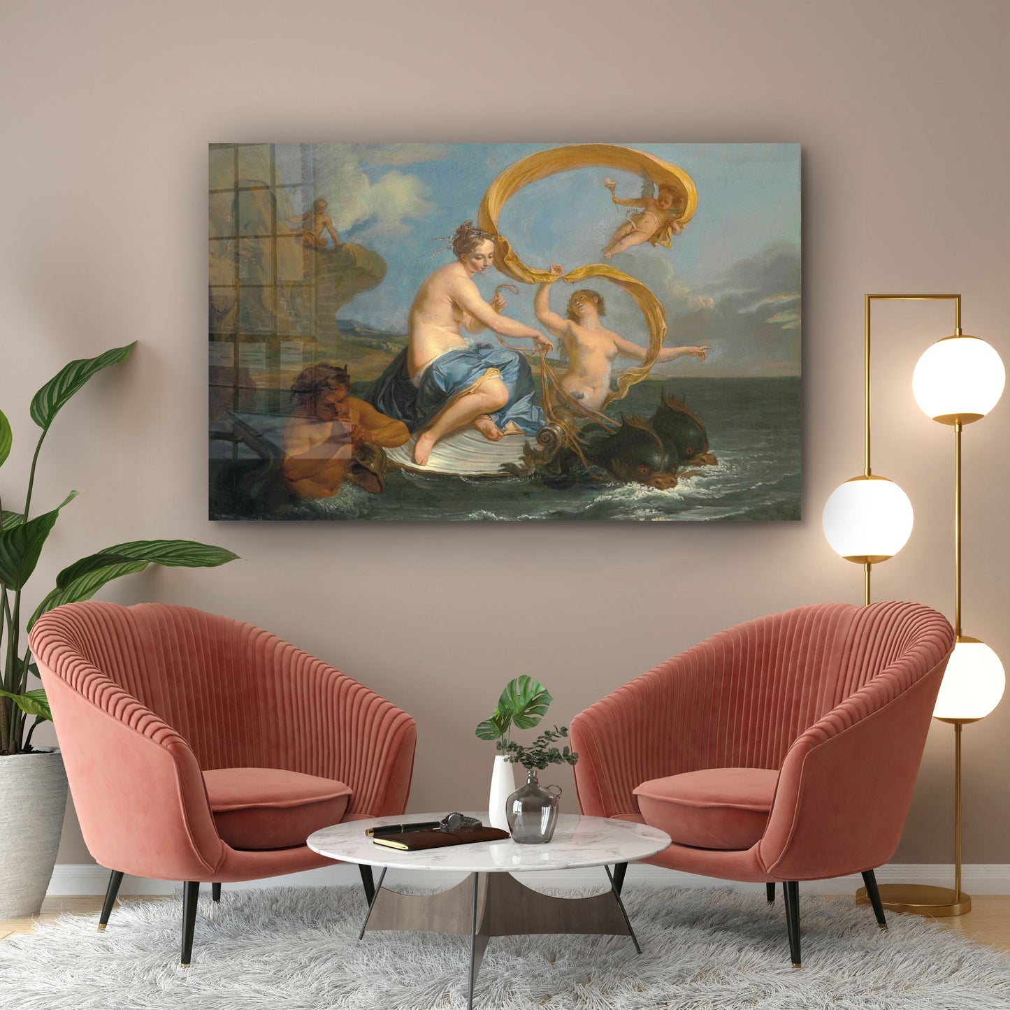 Noel Nicolas Coypel - The Triumph of Galatea, Large Glass Wall Art