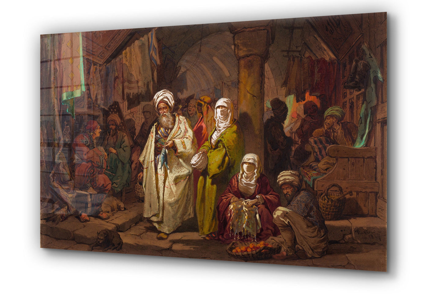 Amedeo Preziosi - The Grand Bazaar, Large Glass Wall Art