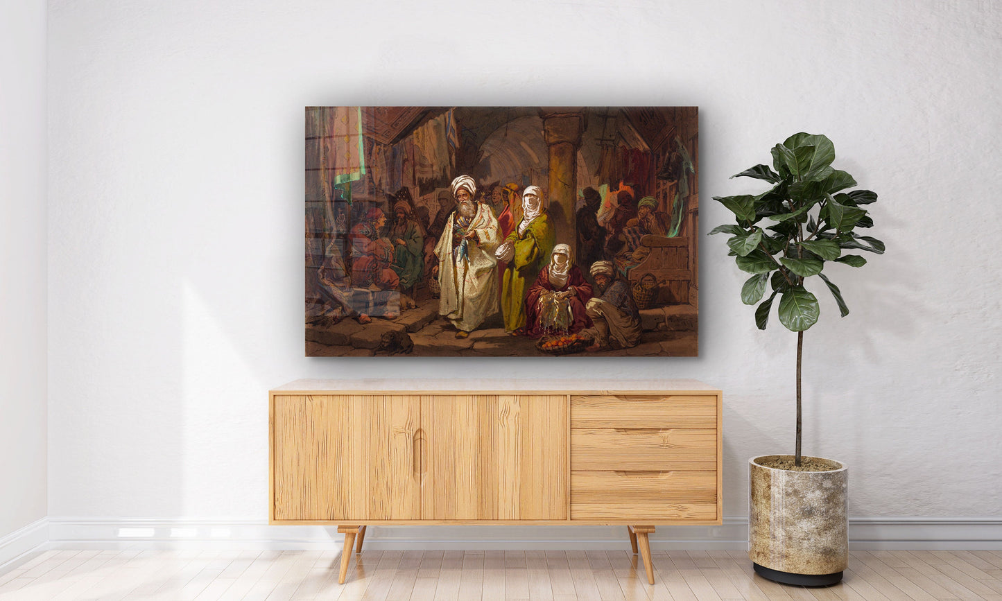 Amedeo Preziosi - The Grand Bazaar, Large Glass Wall Art