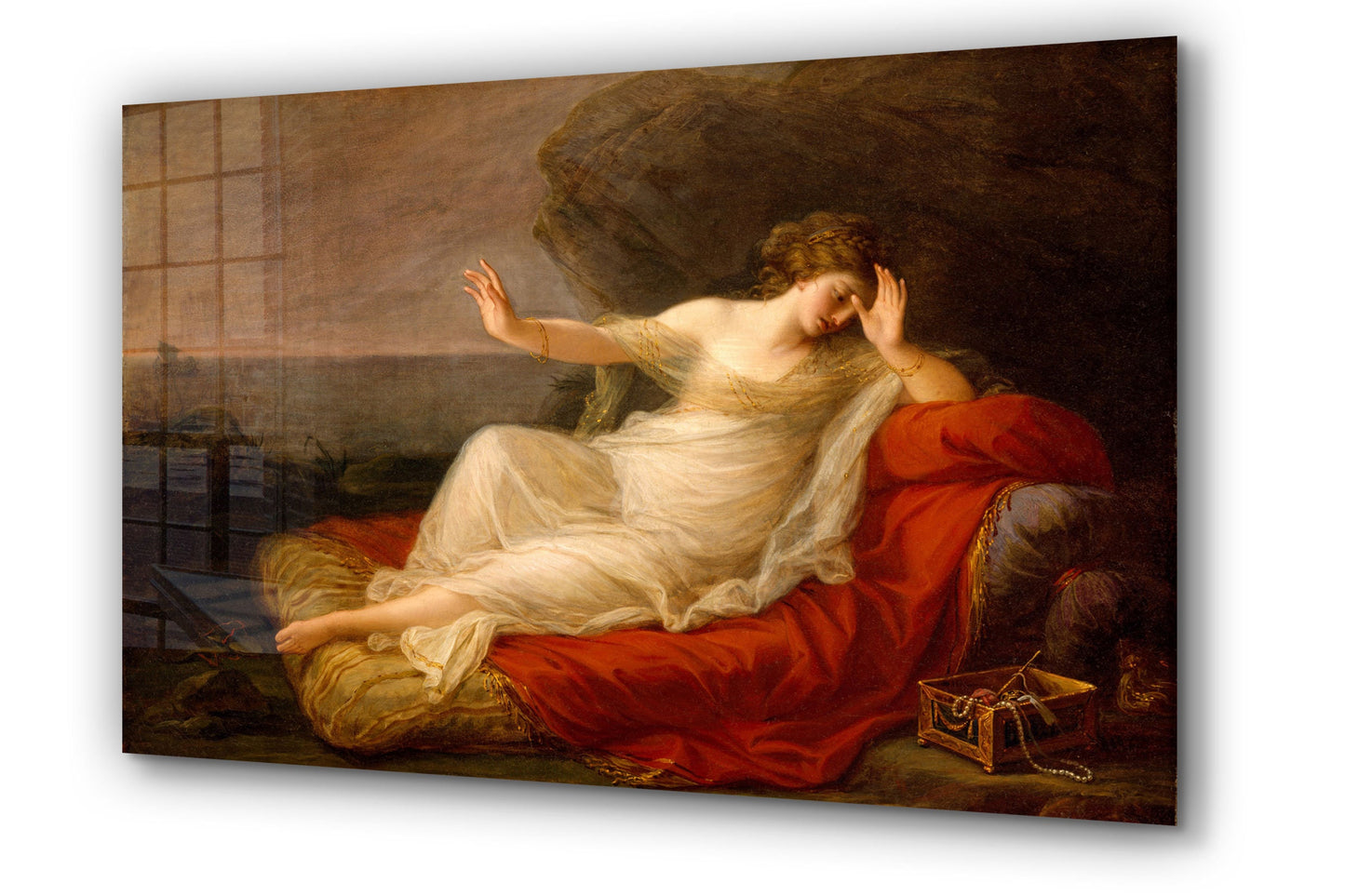 Angelica Kauffmann Ariadne Abandoned by Theseus, Large Glass Wall Art