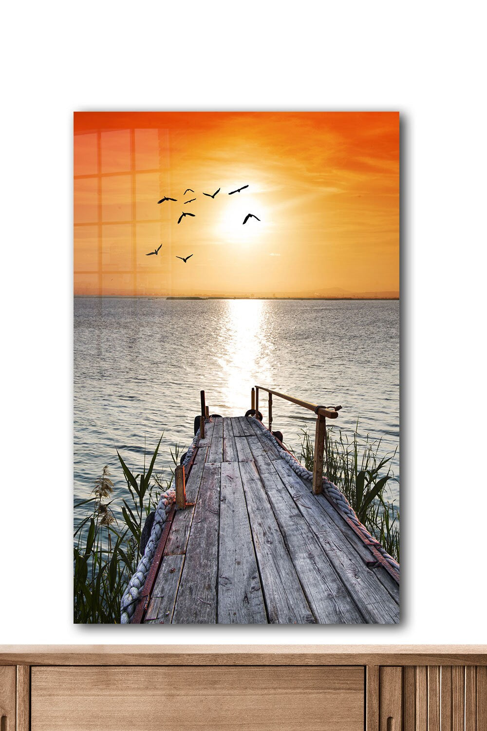 Sunset, Large Glass Wall Art
