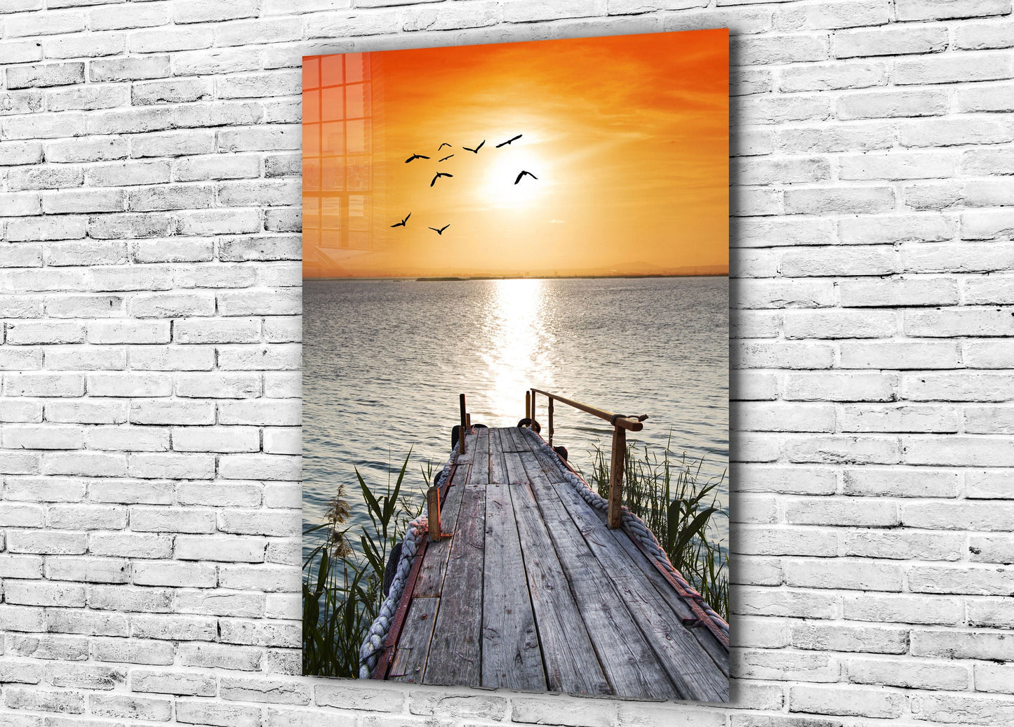 Sunset, Large Glass Wall Art