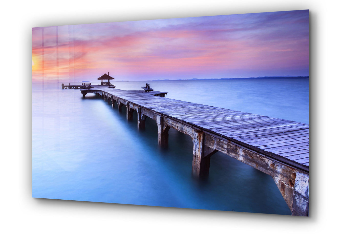 Sunset at the Ocean, Large Glass Wall Art