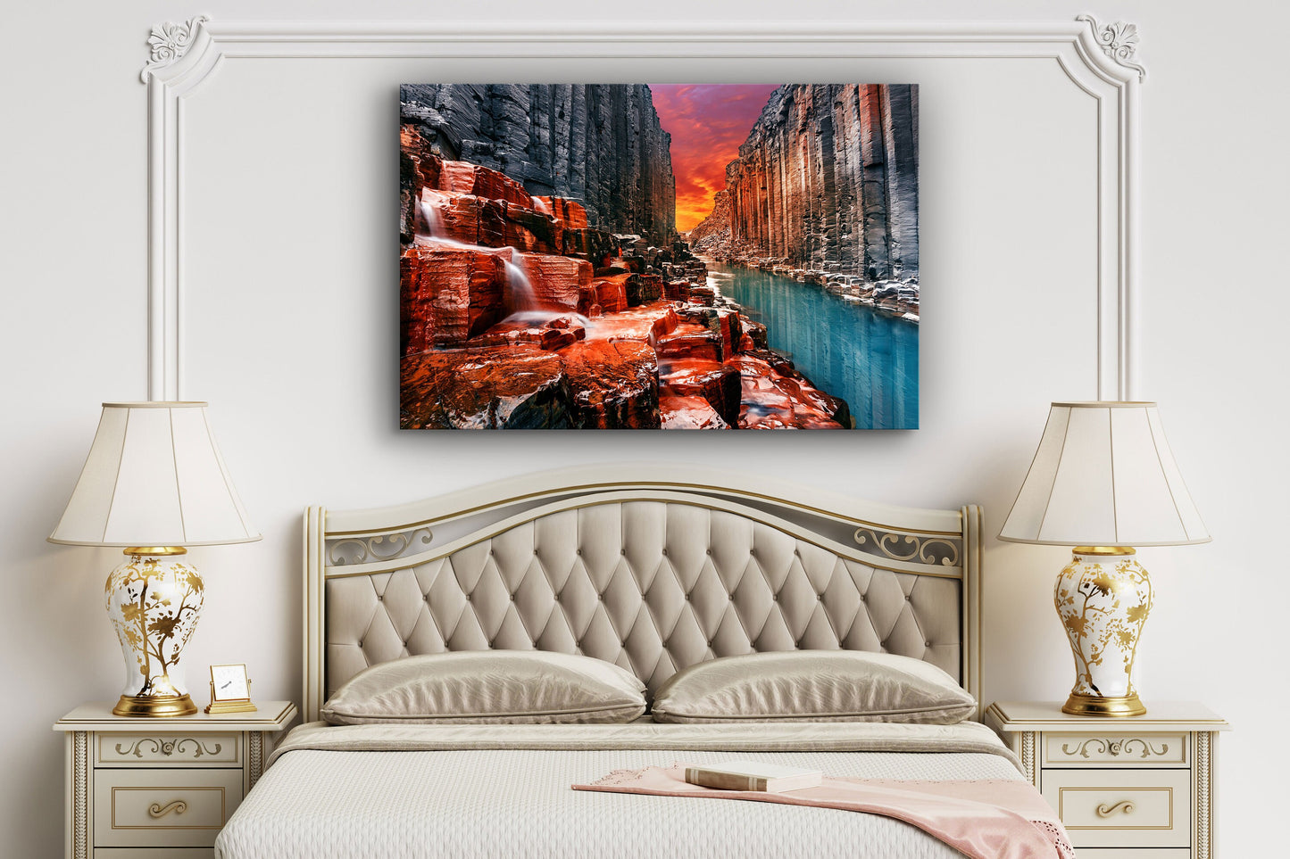 Studlagil Canyon, Iceland, Large Glass Wall Art