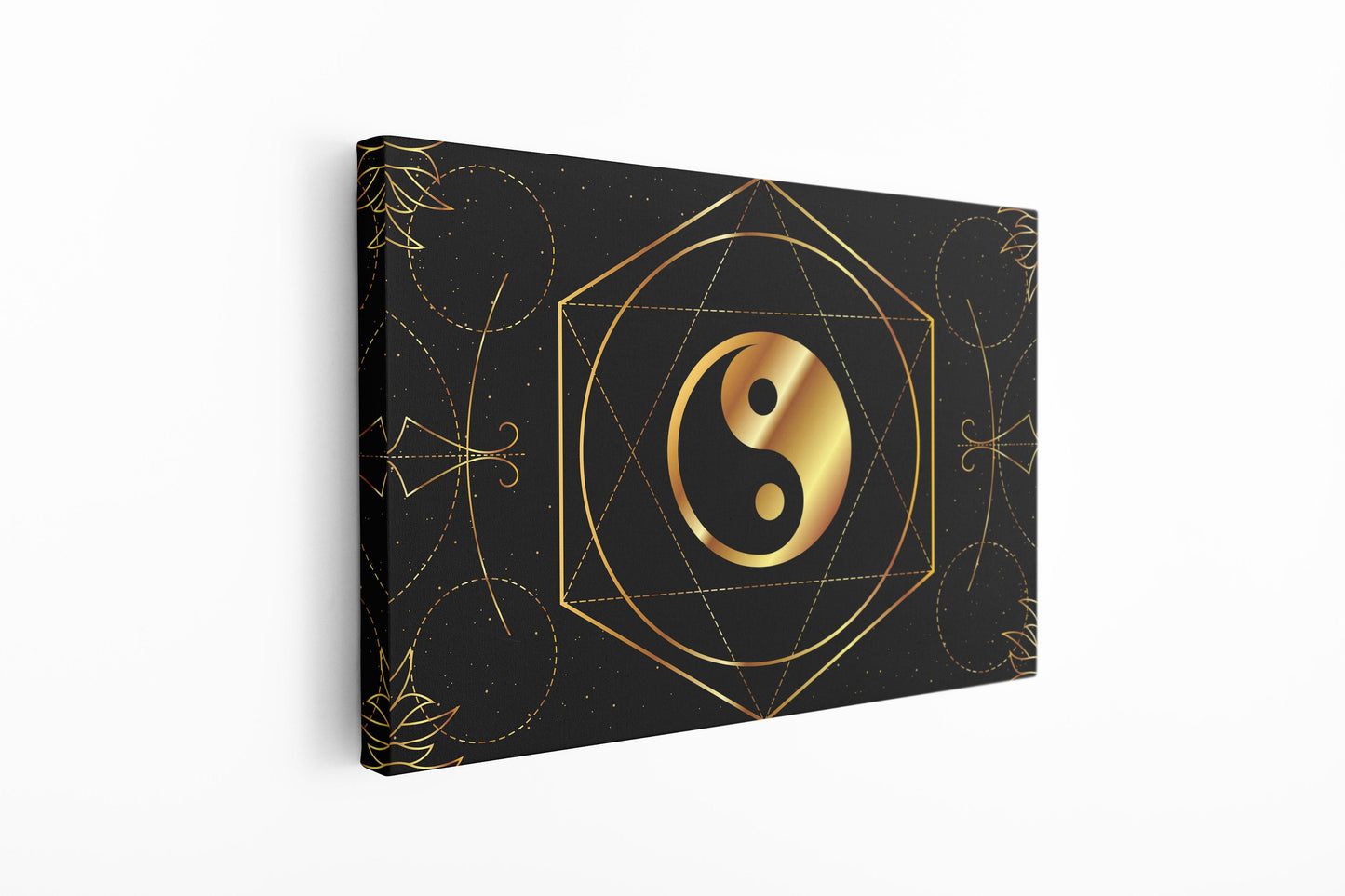 Yin and Yang Large Glass Wall Art