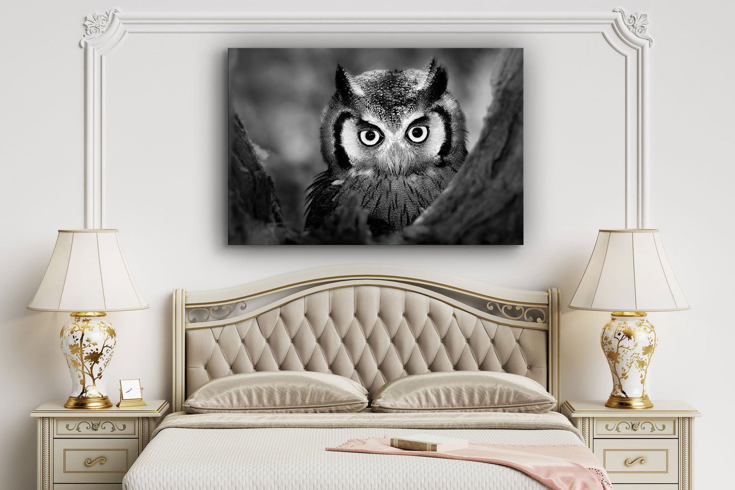 Owl, Large Glass Wall Art