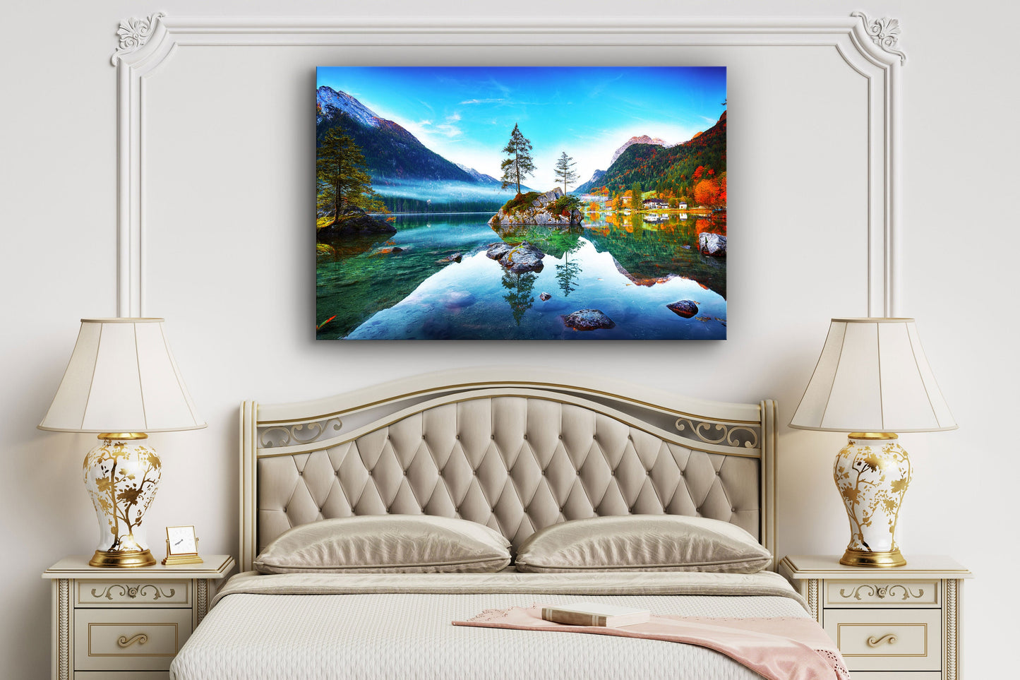 Hintersee Lake, Berchtesgadener,Germany Alps, Large Glass Wall Art