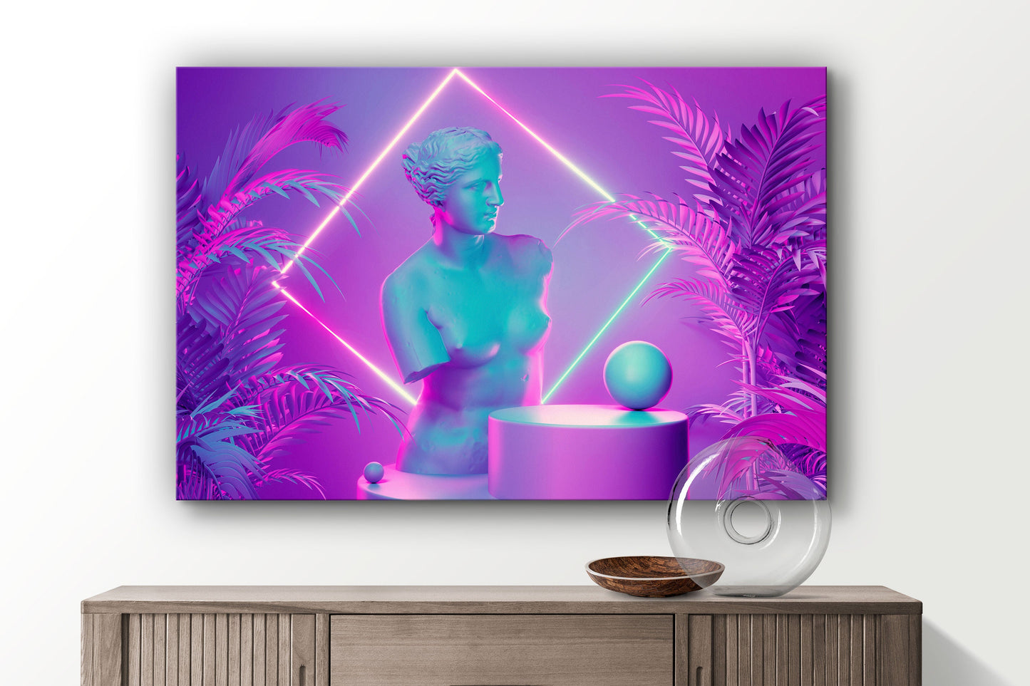 Statue of Venus, Greek Goddess, Large Glass Wall Art