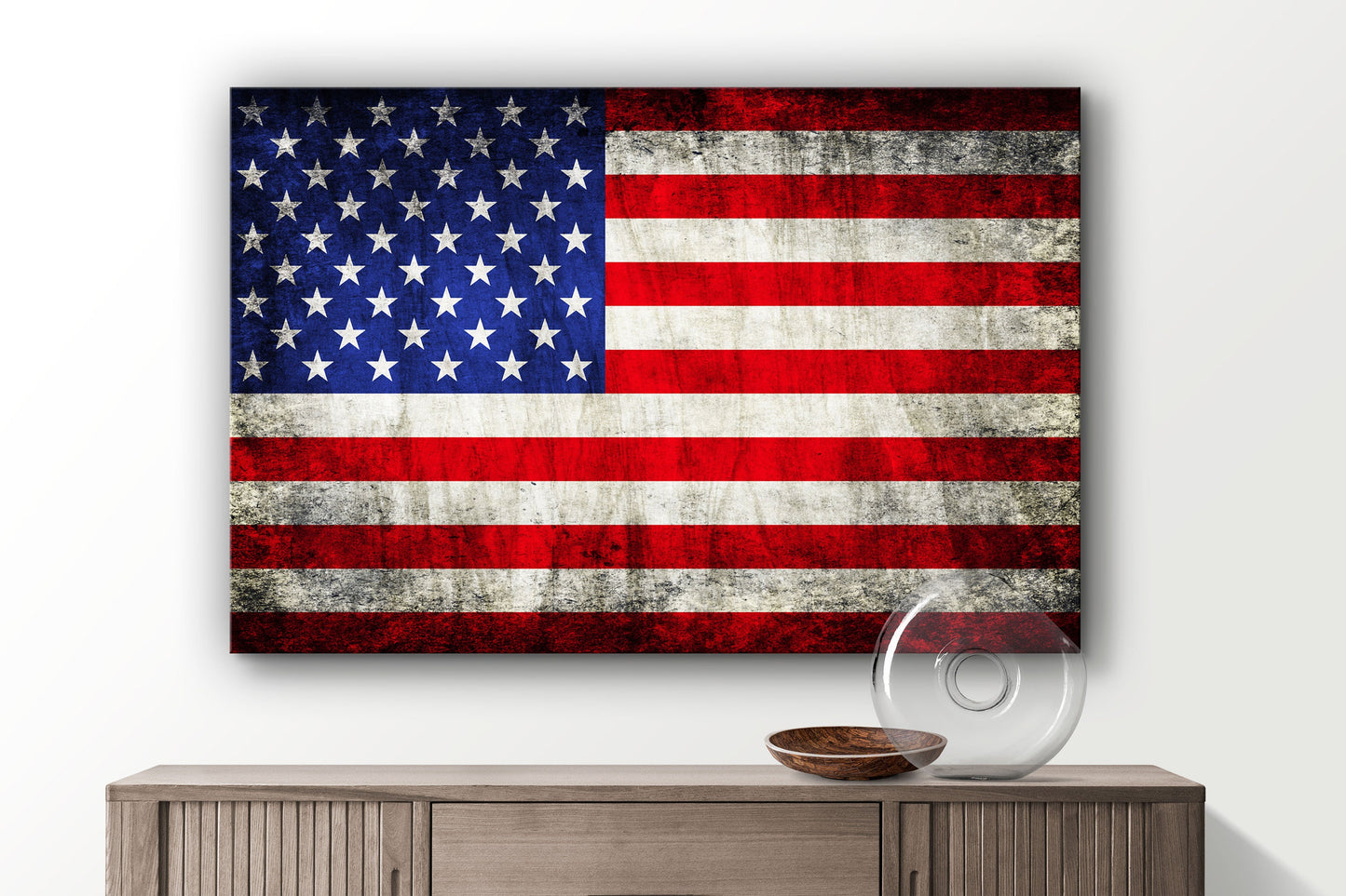 American Flag, United States, USA Flag Large Glass Wall Art