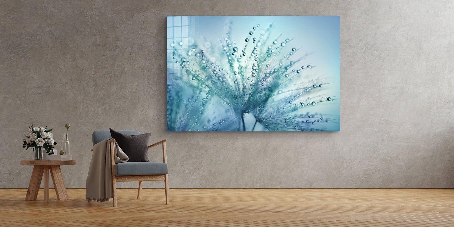 Dandelion Large Glass Wall Art