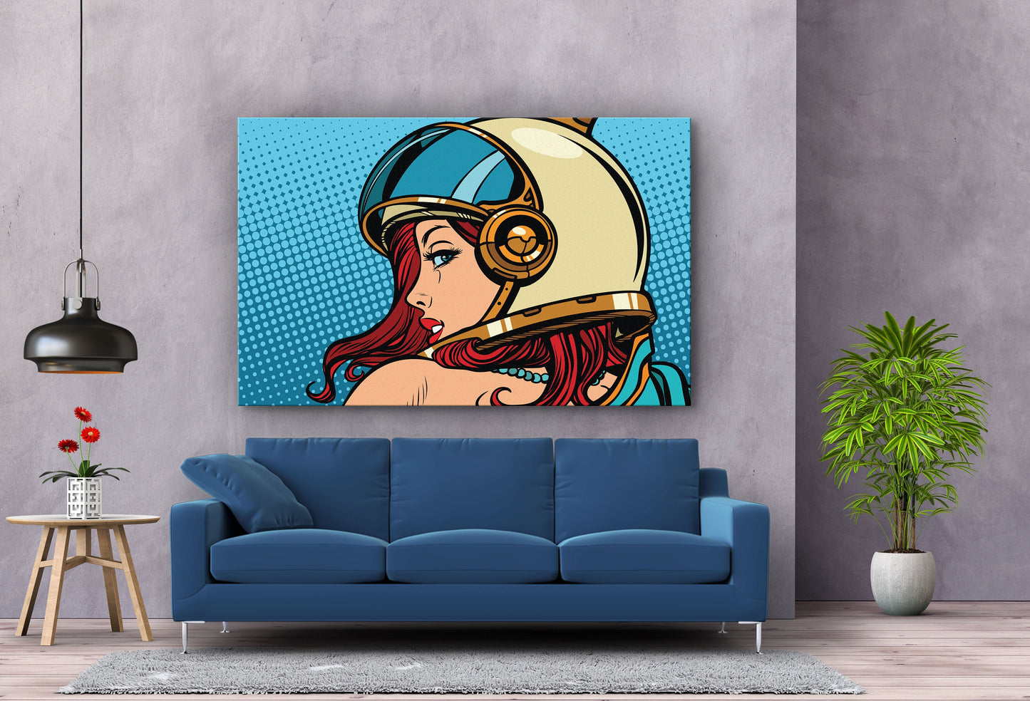 Pop Art Astronaut, Large Glass Wall Art