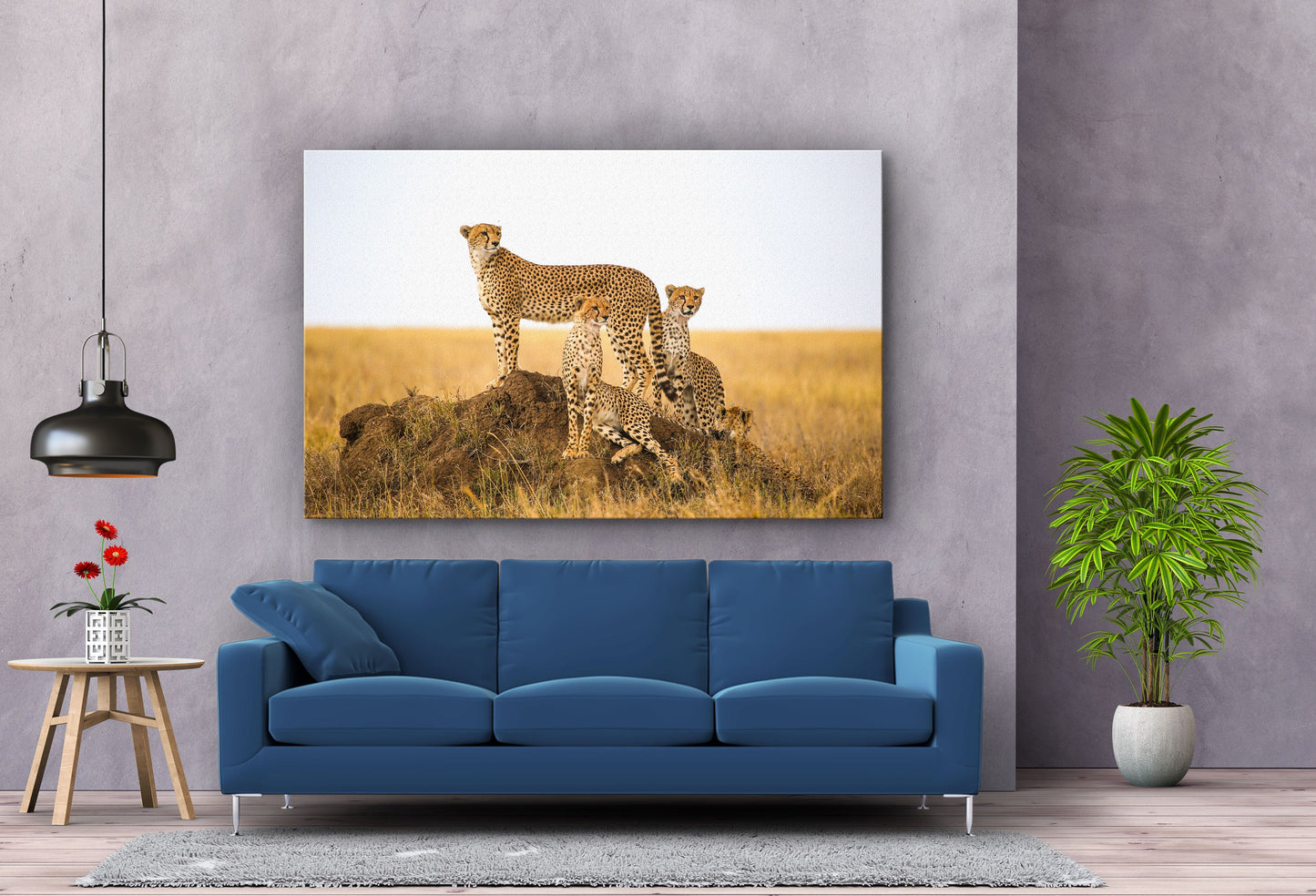 Cheetah, Large Glass Wall Art