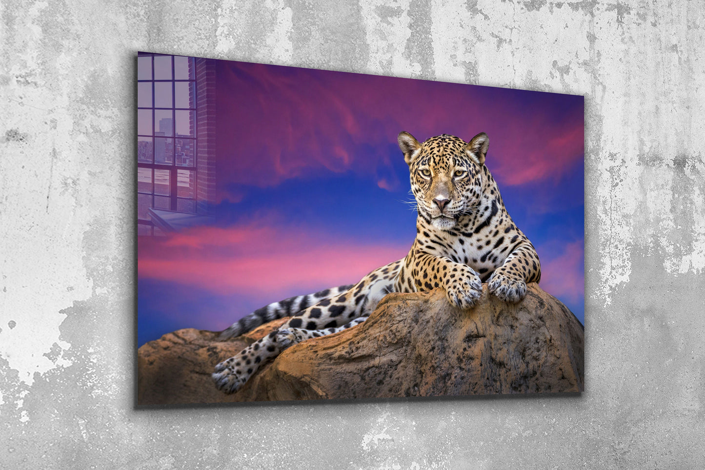 Leopard, Large Glass Wall Art