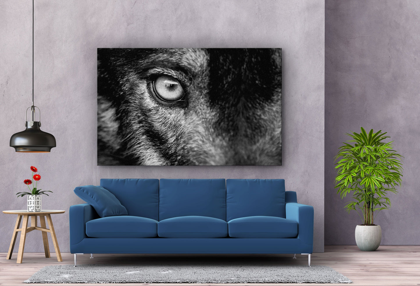 Wolf Eye, Large Glass Wall Art