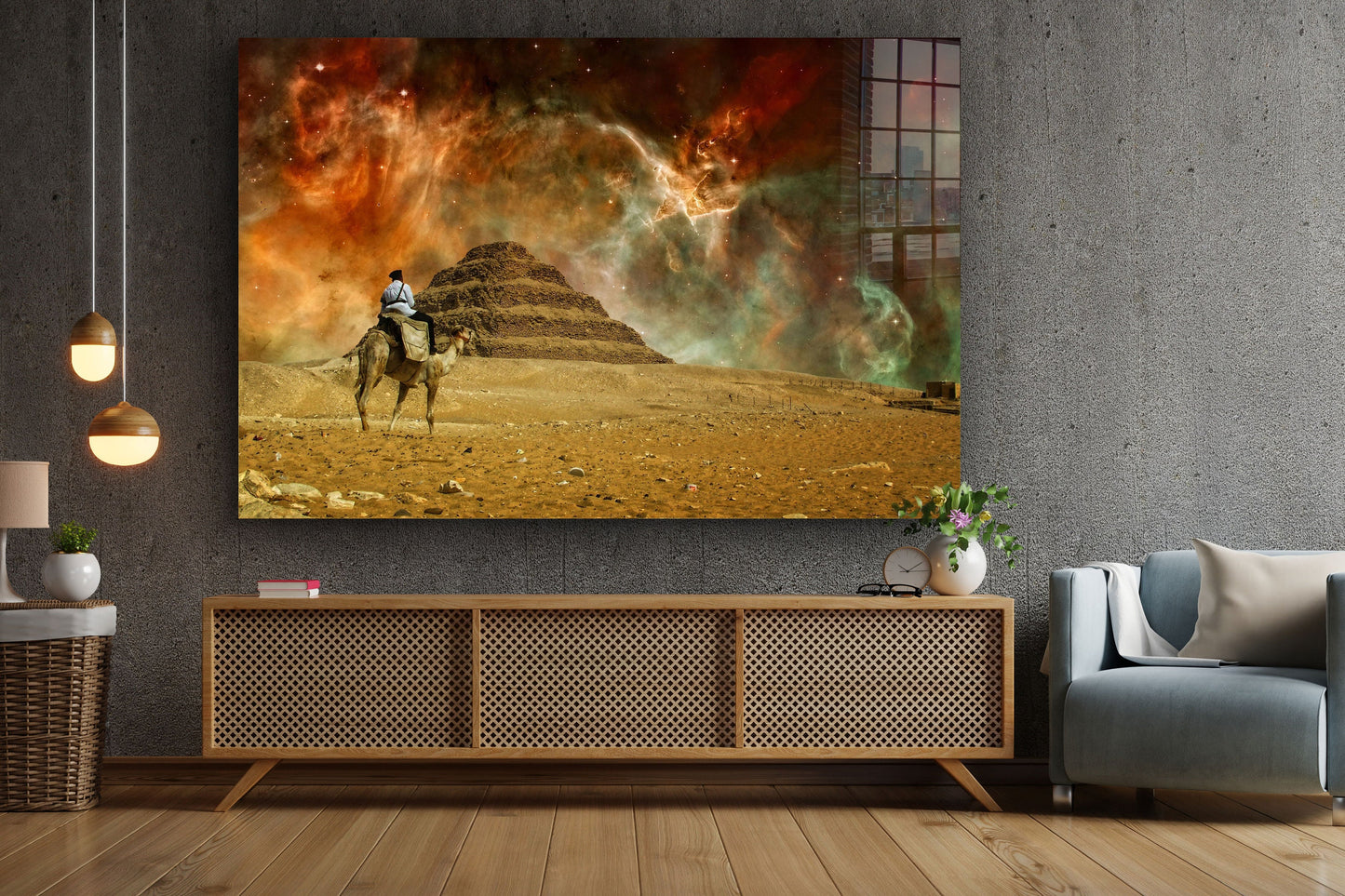 Skyfire, Large Glass Wall Art