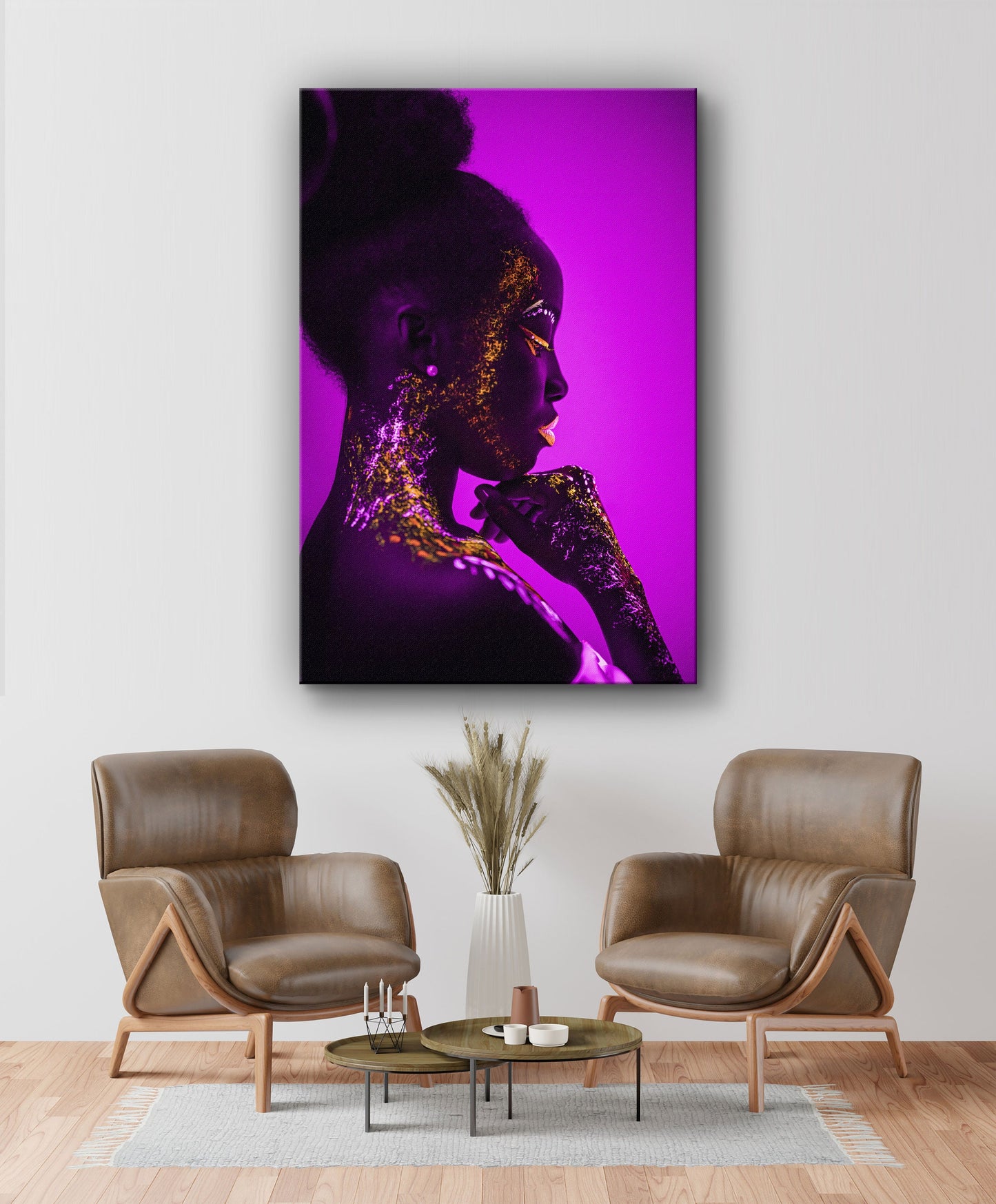 Woman Silhouette, Large Glass Wall Art