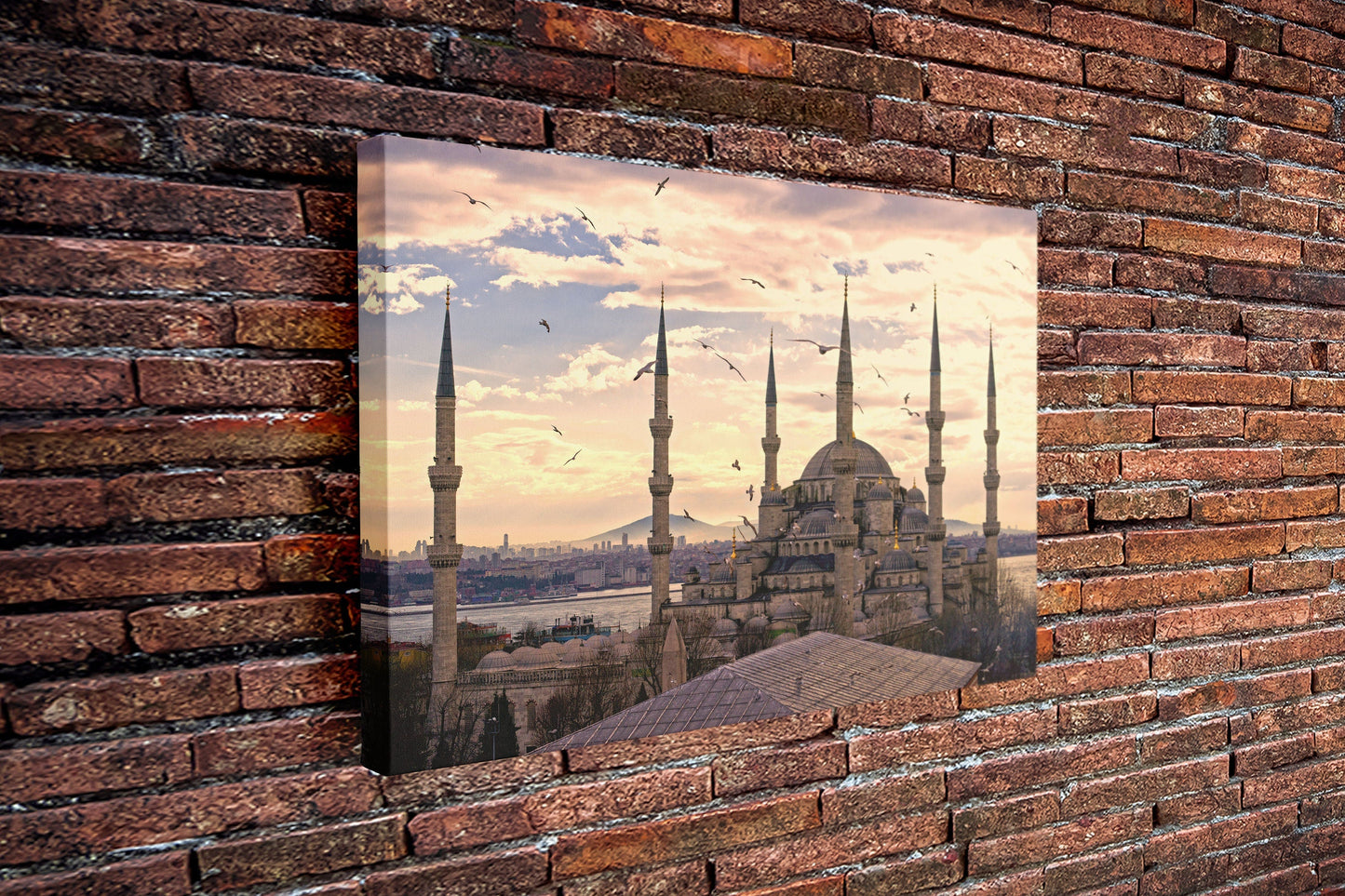 Blue Mosque, Large Glass Wall Art