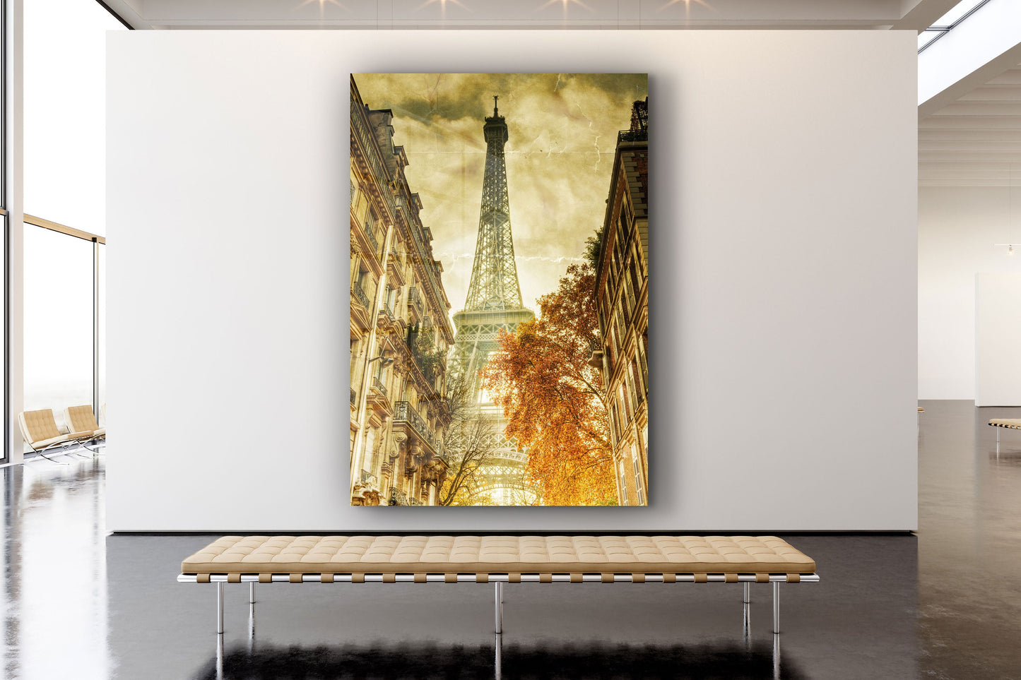 Paris Painting, Large Glass Wall Art