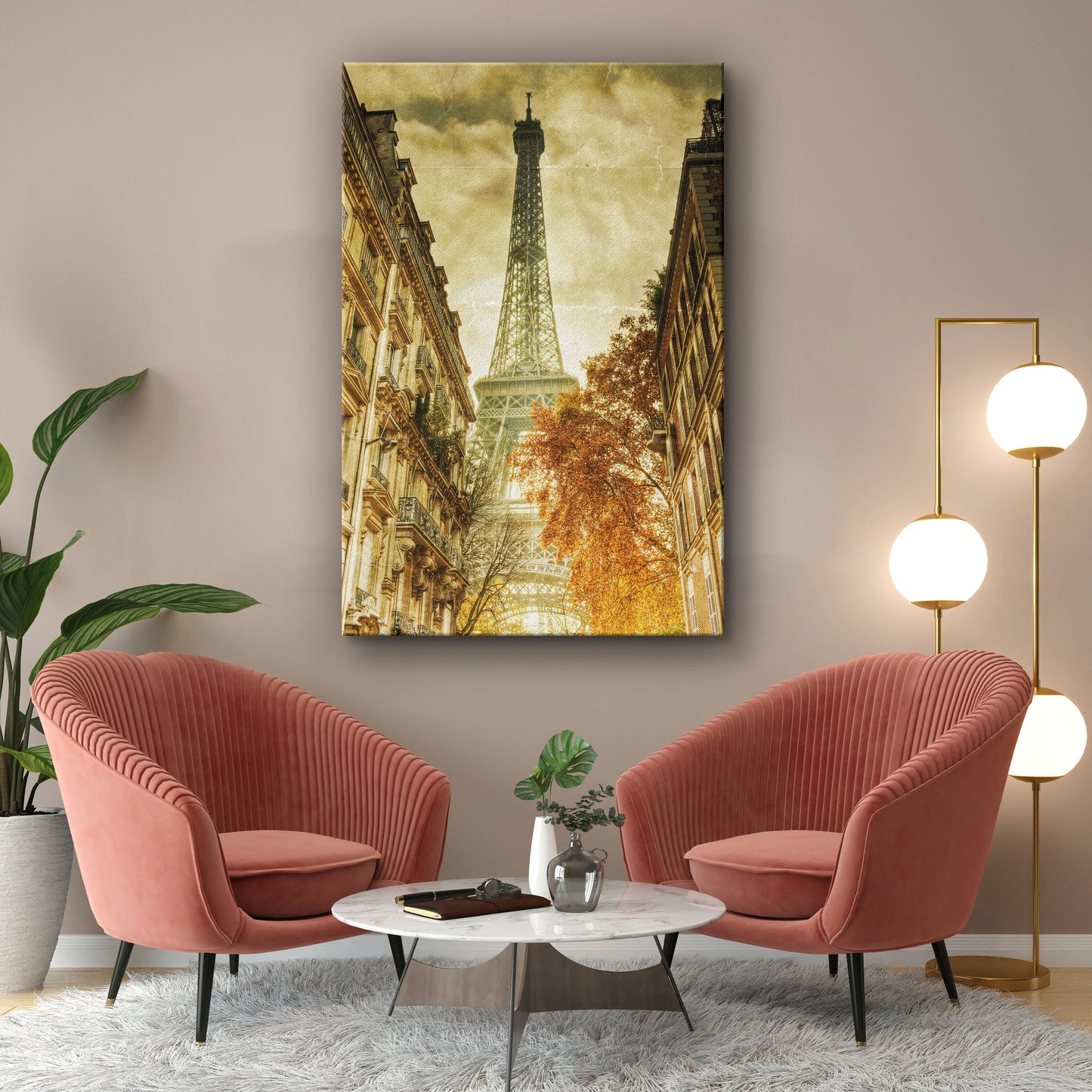 Paris Painting, Large Glass Wall Art