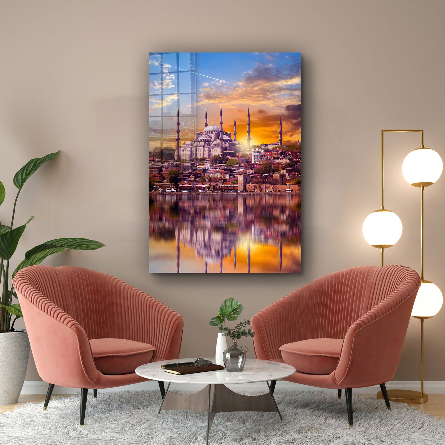 Istanbul Mosque, Large Glass Wall Art