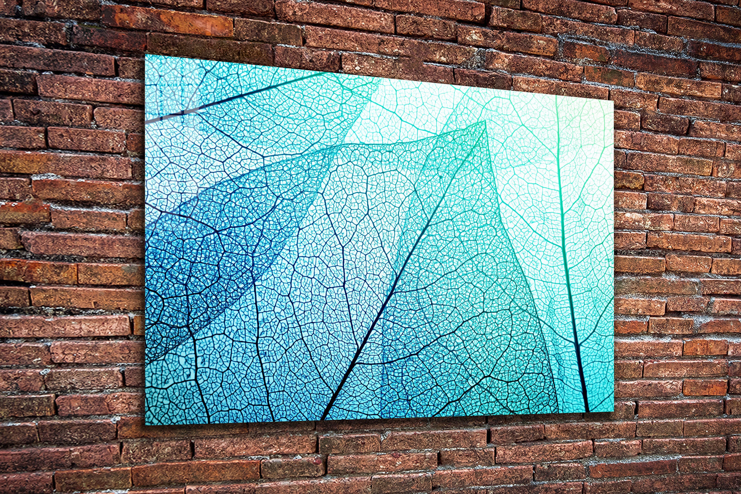 Leaves Abstract, Large Glass Wall Art