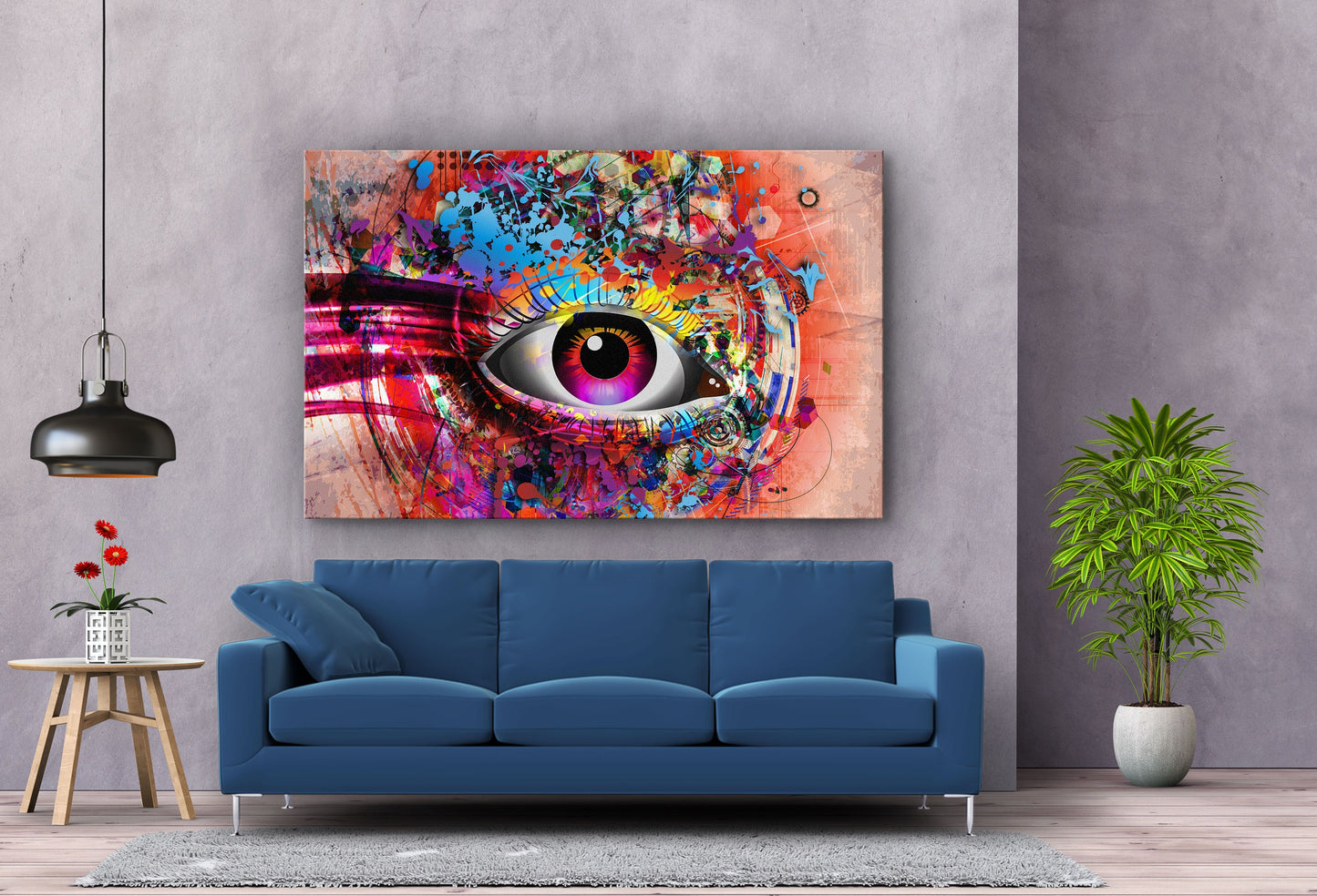 Abstract Eye, Large Glass Wall Art