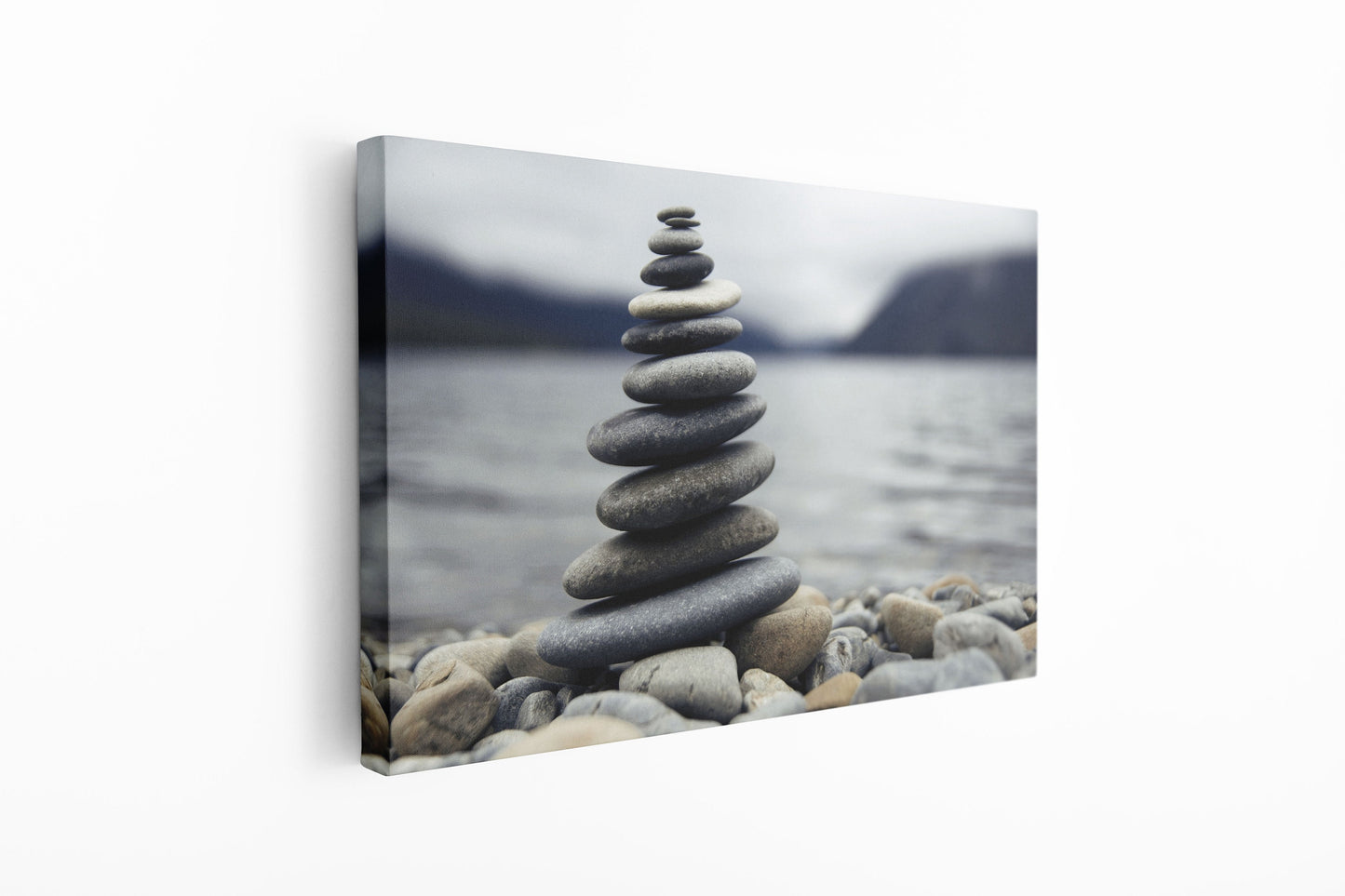 Stacked Pebbles, Large Glass Wall Art