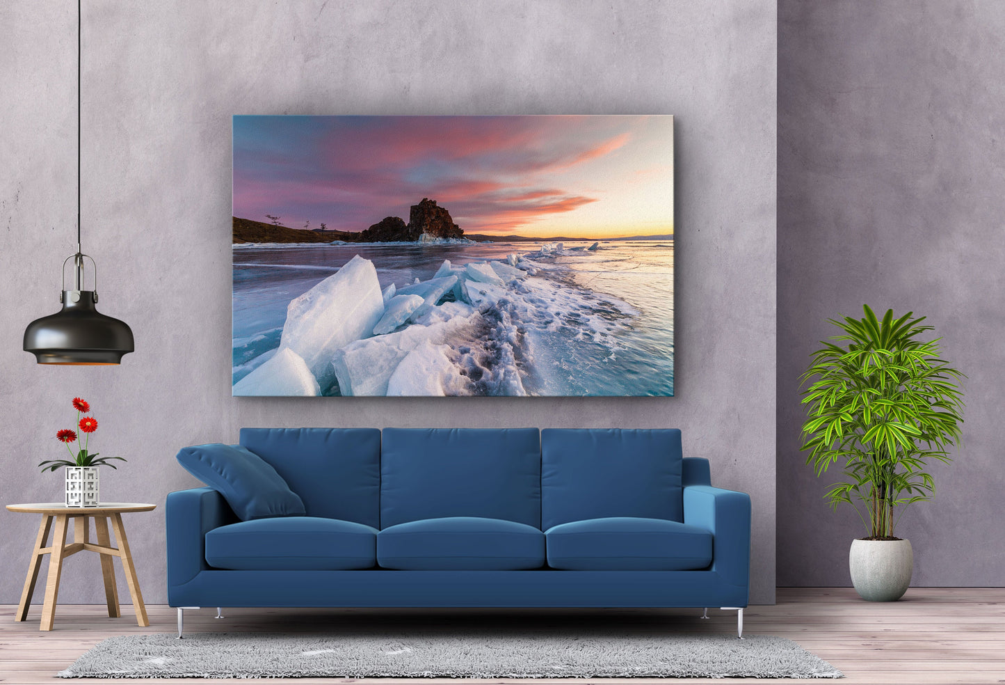 Ice Shell Beach, beach prints Large Glass Wall Art