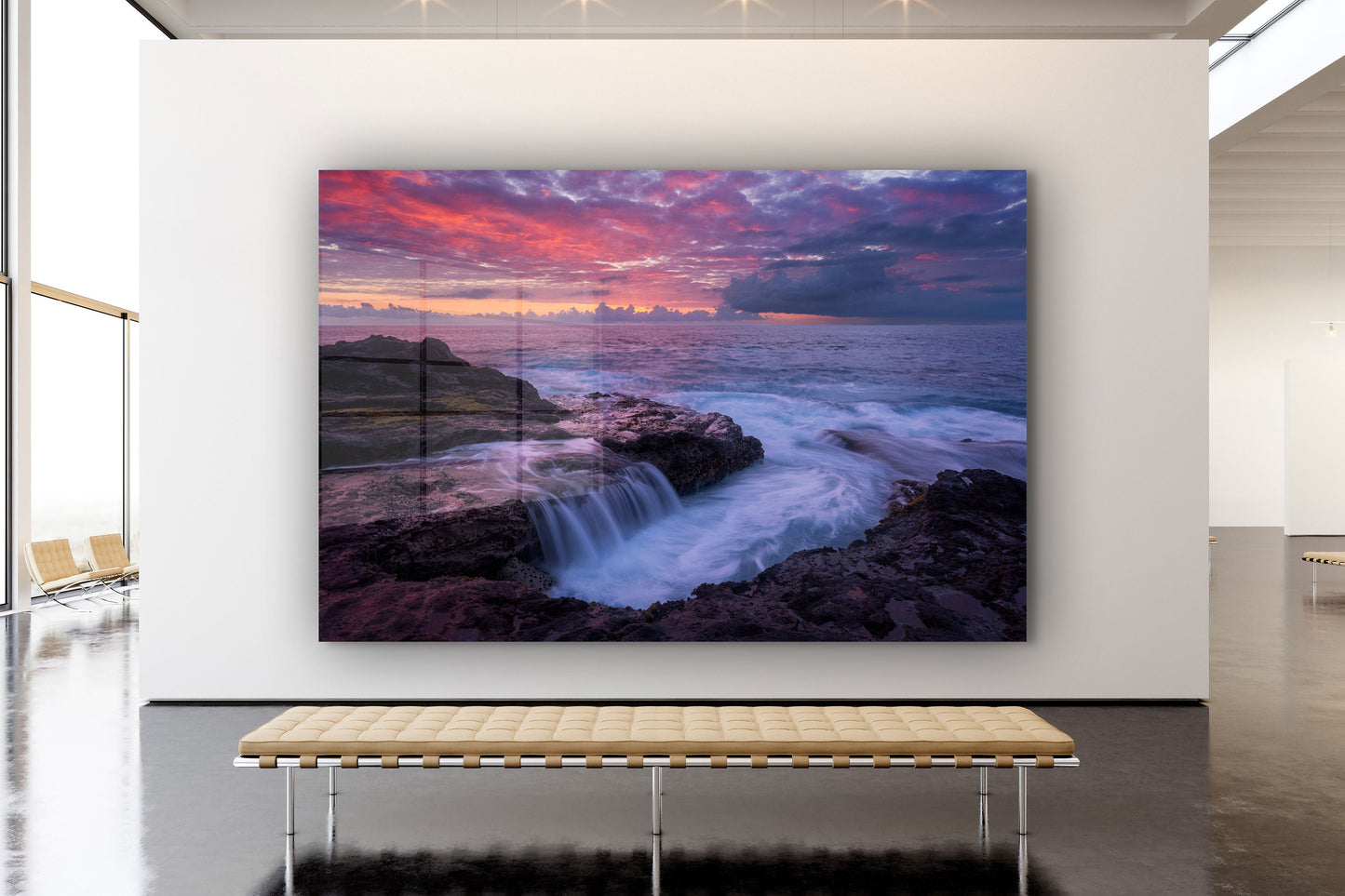 Oceanside Scenery, Large Glass Wall Art