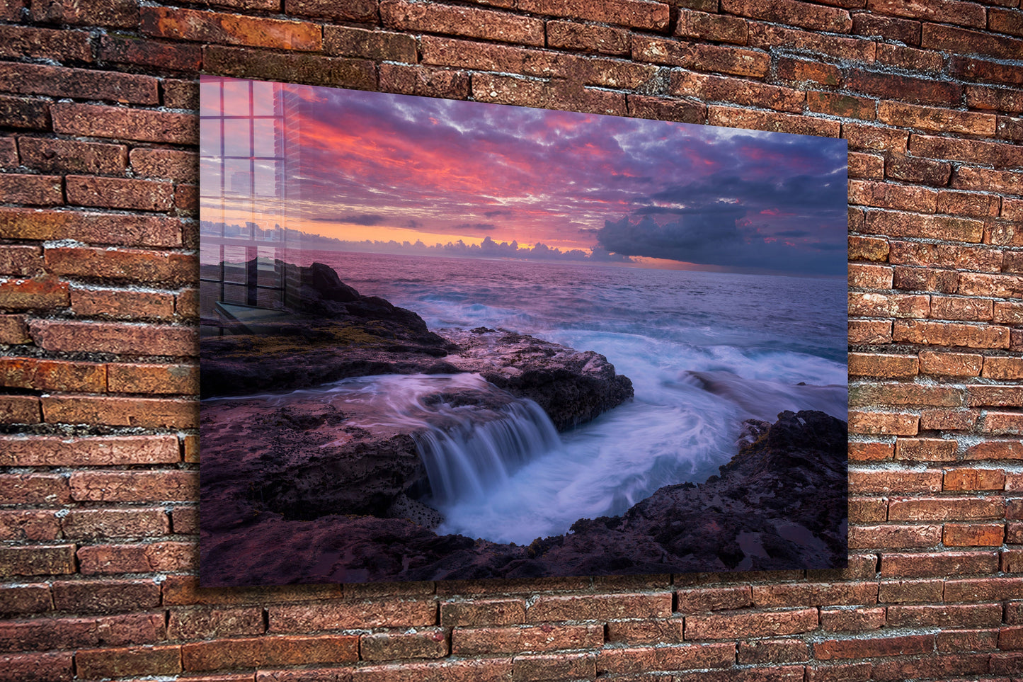 Oceanside Scenery, Large Glass Wall Art