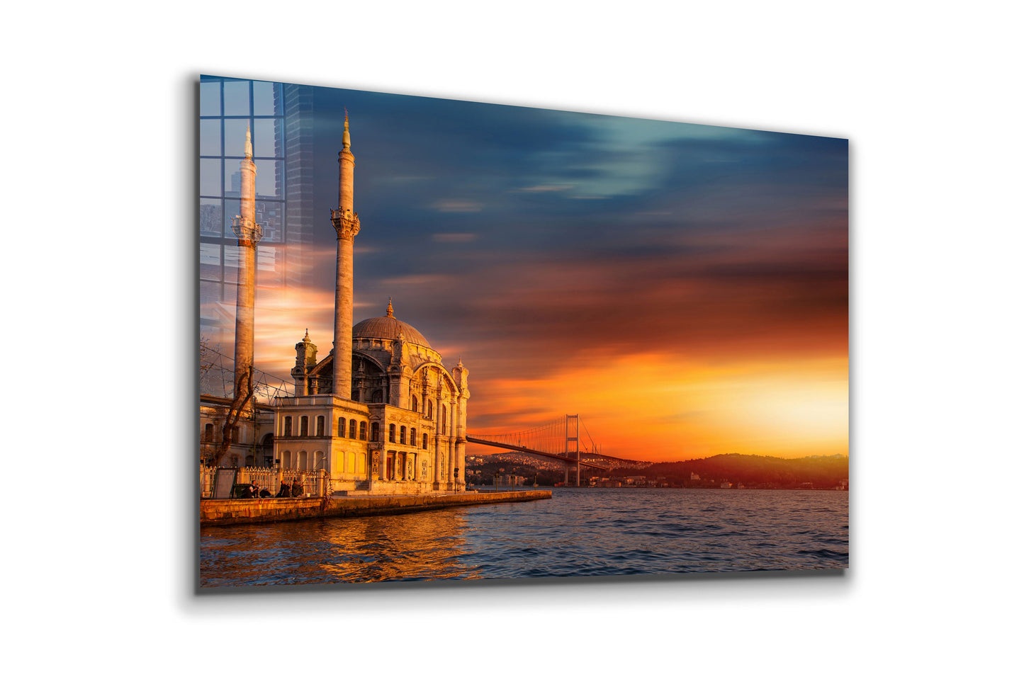 Ortakoy Mosque, Istanbul, Large Glass Wall Art