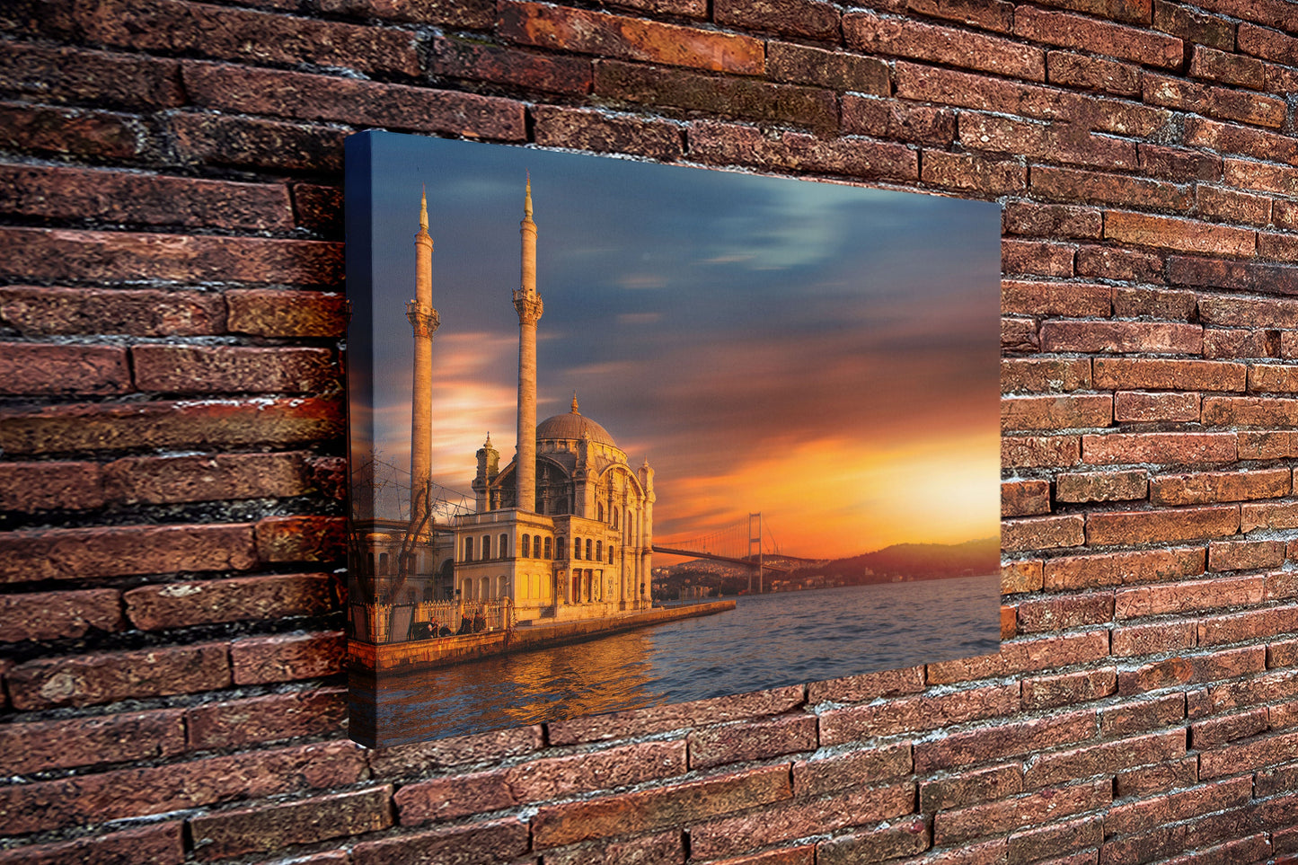 Ortakoy Mosque, Istanbul, Large Glass Wall Art