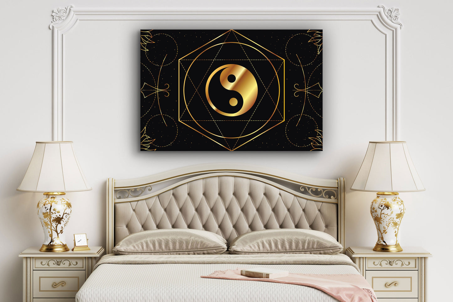 Yin and Yang Large Glass Wall Art