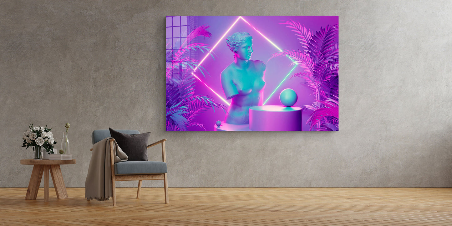Statue of Venus, Greek Goddess, Large Glass Wall Art