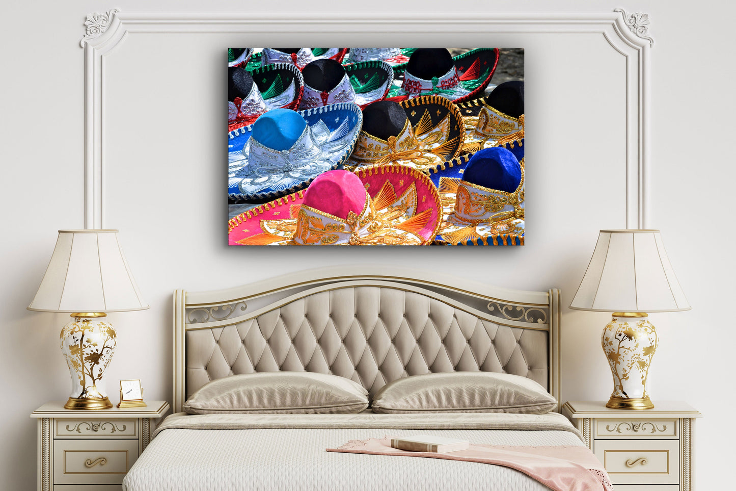 Sombreros, Large Glass Wall Art