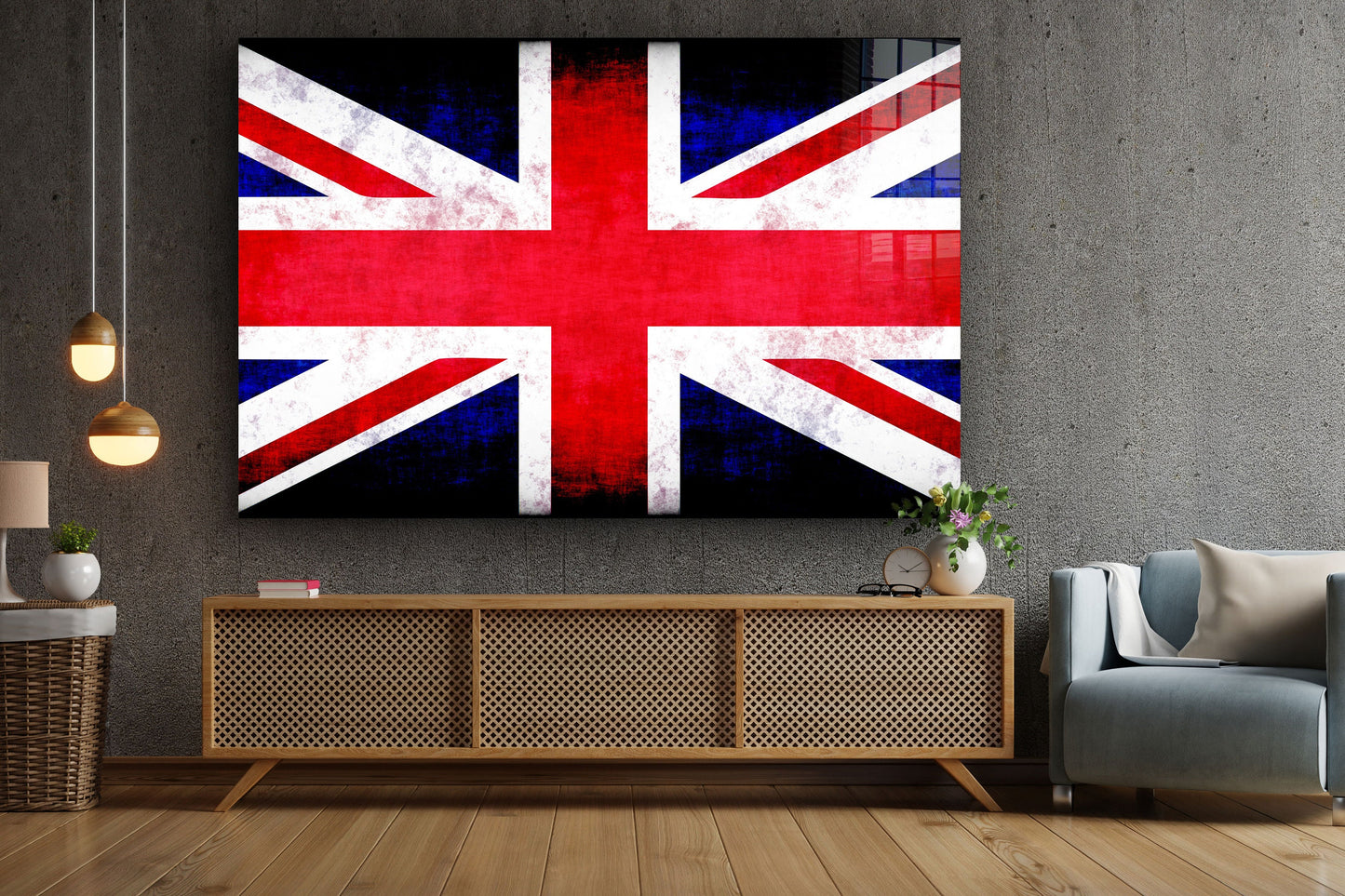 Union Jack, United Kingdom Flag, Large Glass Wall Art