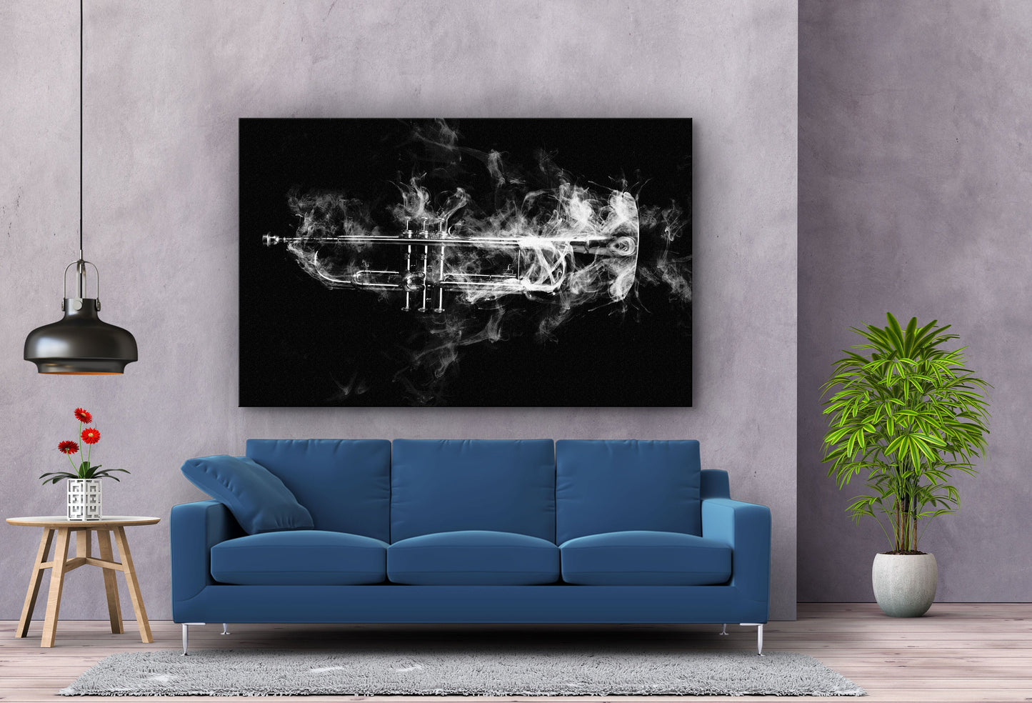Trumpet, Large Glass Wall Art