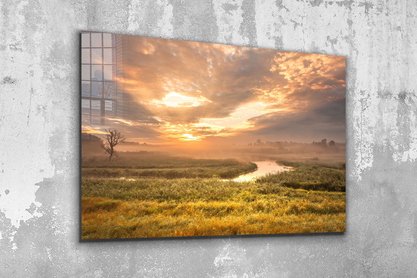 Sunset River, Large Glass Wall Art
